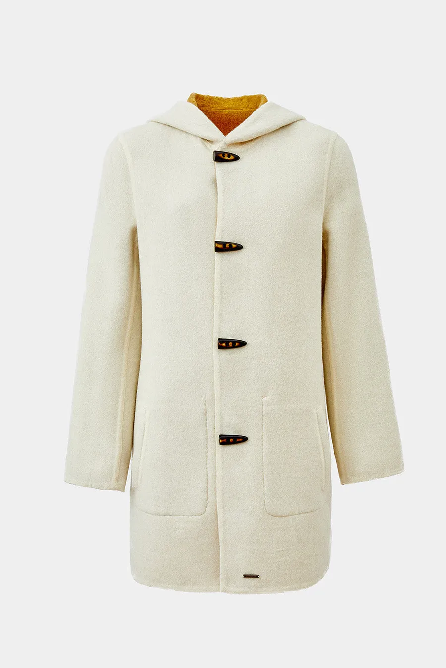 Anastasia Coat Baby Alpaca & Wool Color Senape & Ecru