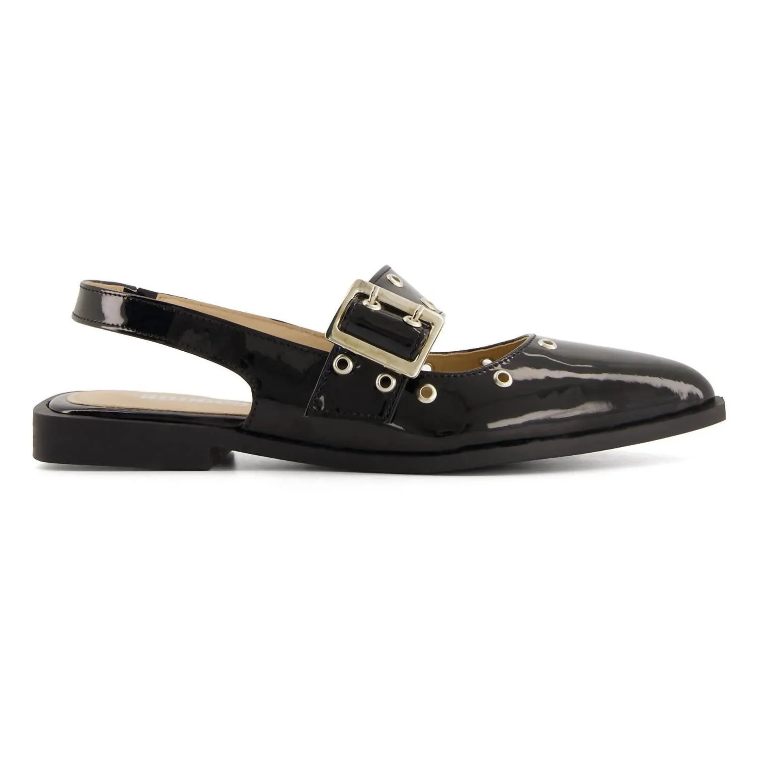 Andrea - Women's Slingback Flats Wide Buckle
