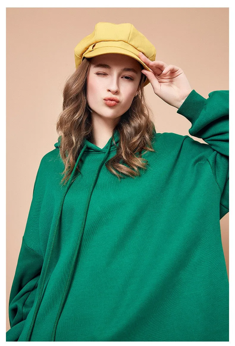 ARTKA OVERSIZED RIBBED CUFF LONG LINE HOODIE