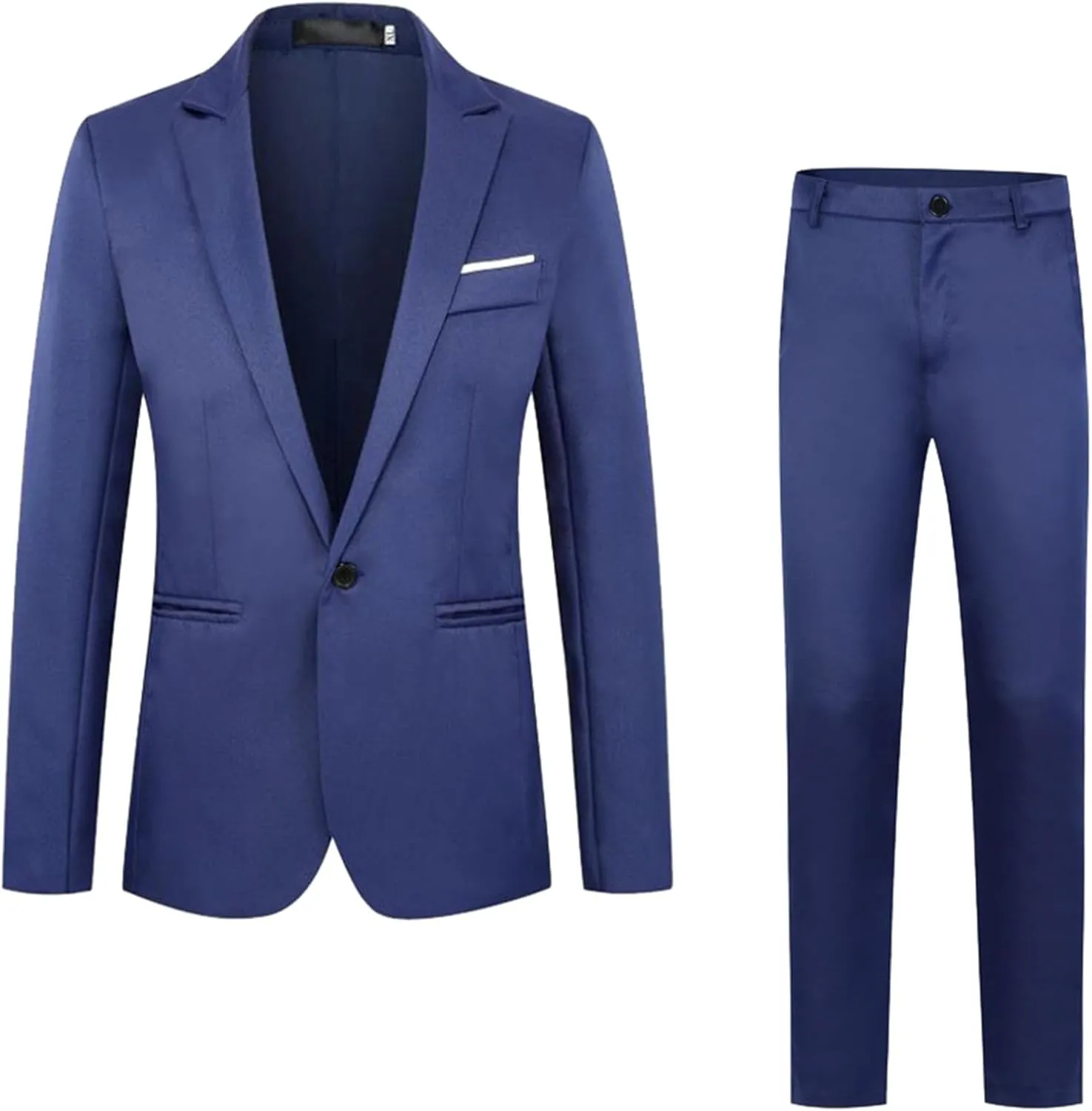 BIFUTON Men's 3 Piece Suit Blazer, Slim Fit Tux with One Button, Jacket Vest Pants & Suit Set for Party, Wedding and Business