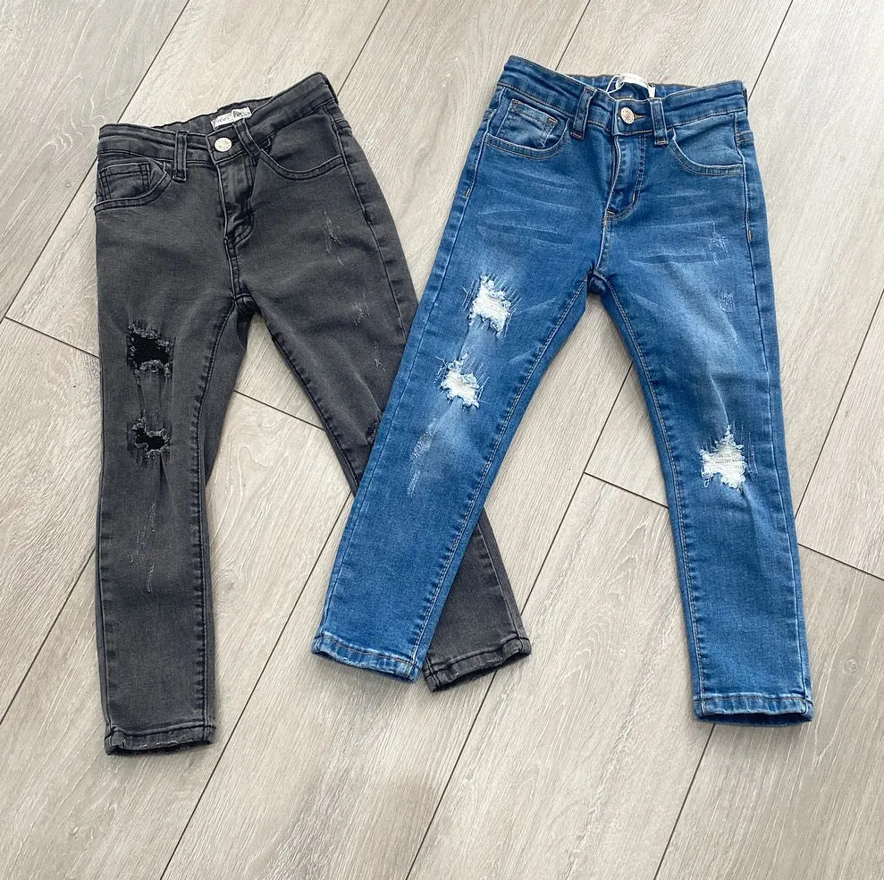 Blue Delaney Ripped Jeans