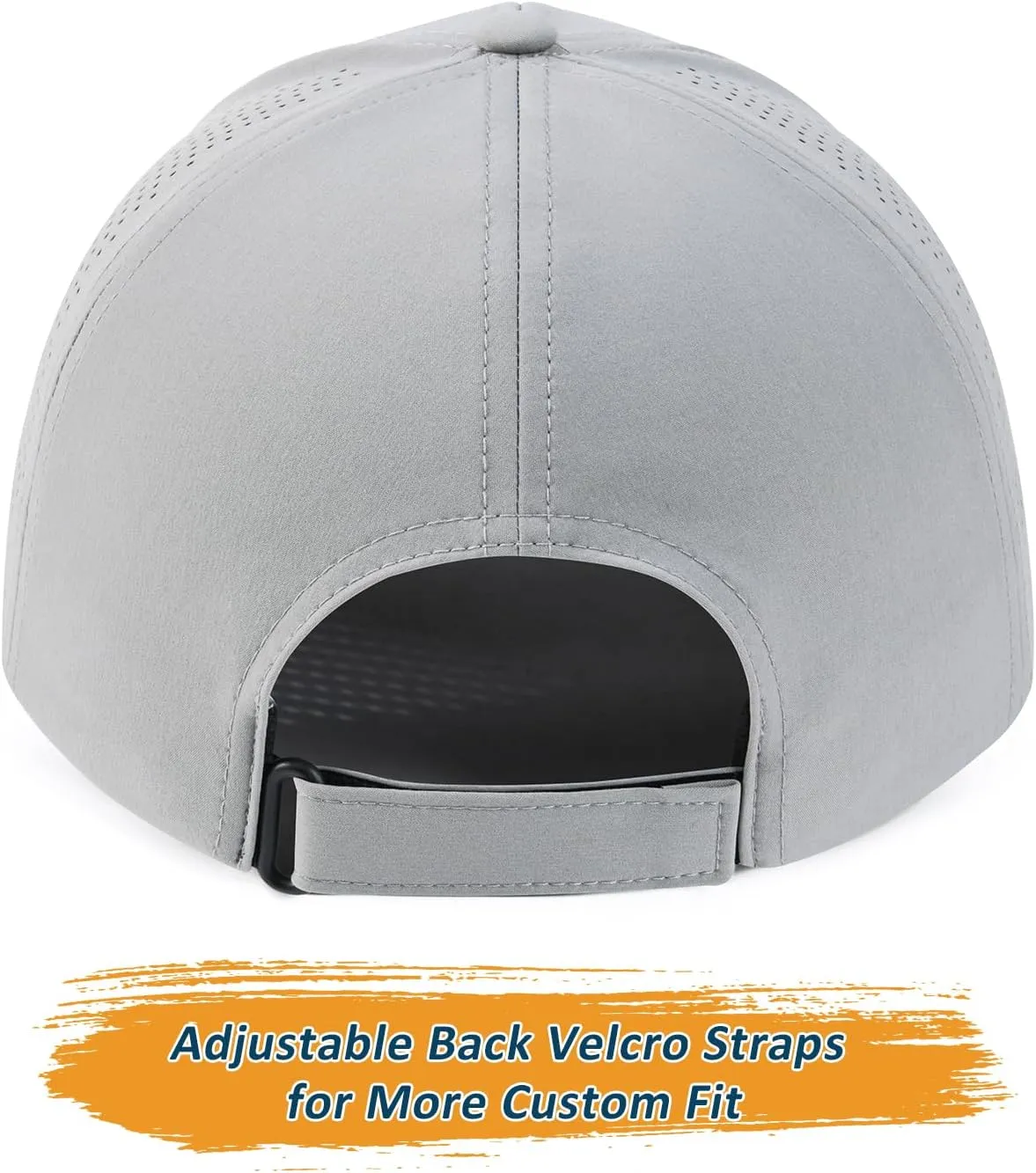 BOTVELA Men Structured Baseball Cap Side Laser Cut Vented Performance Hat for Outdoor Activities