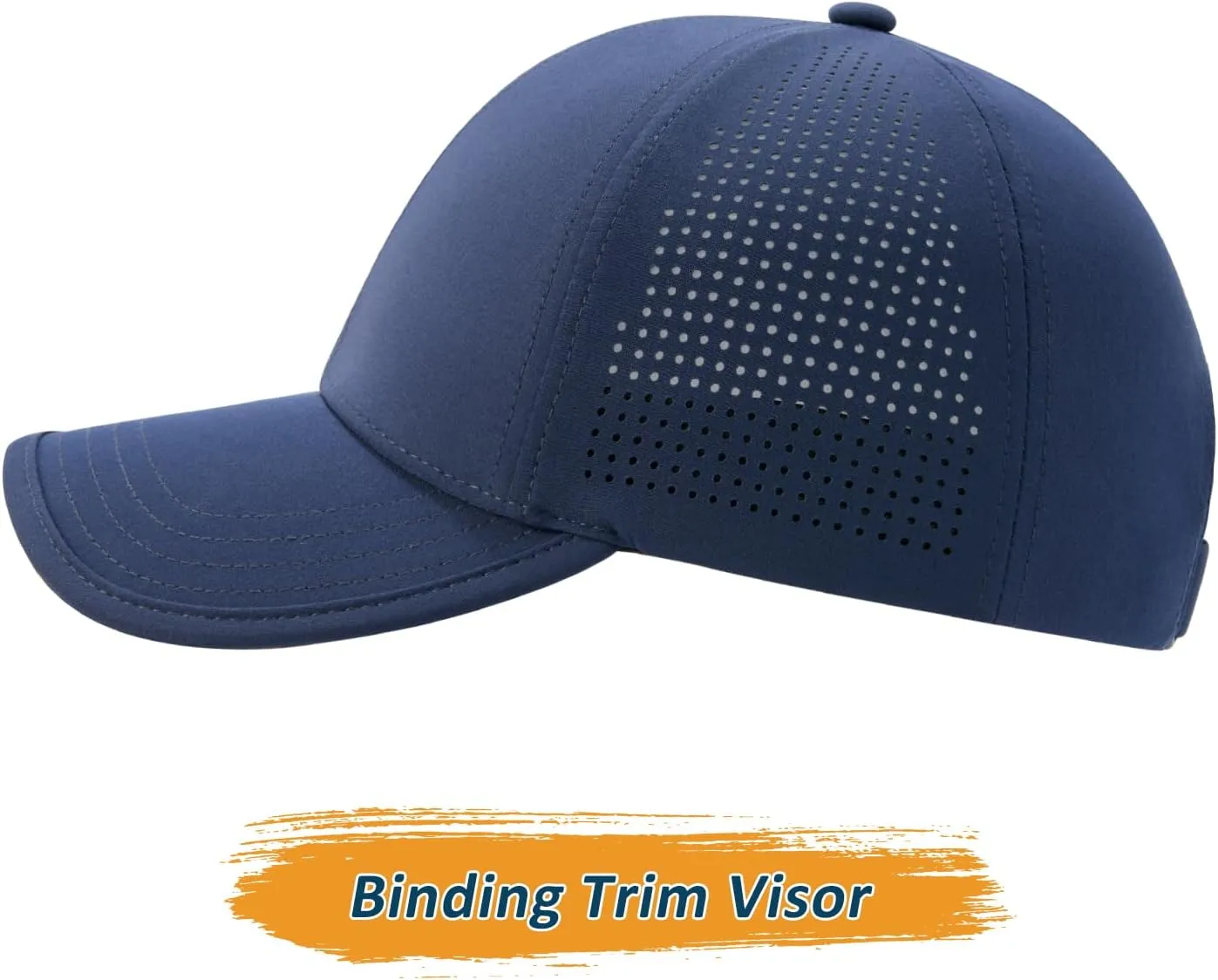 BOTVELA Men Structured Baseball Cap Side Laser Cut Vented Performance Hat for Outdoor Activities
