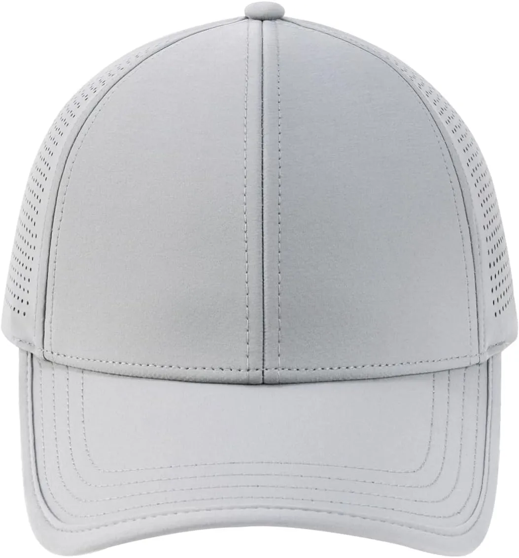 BOTVELA Men Structured Baseball Cap Side Laser Cut Vented Performance Hat for Outdoor Activities