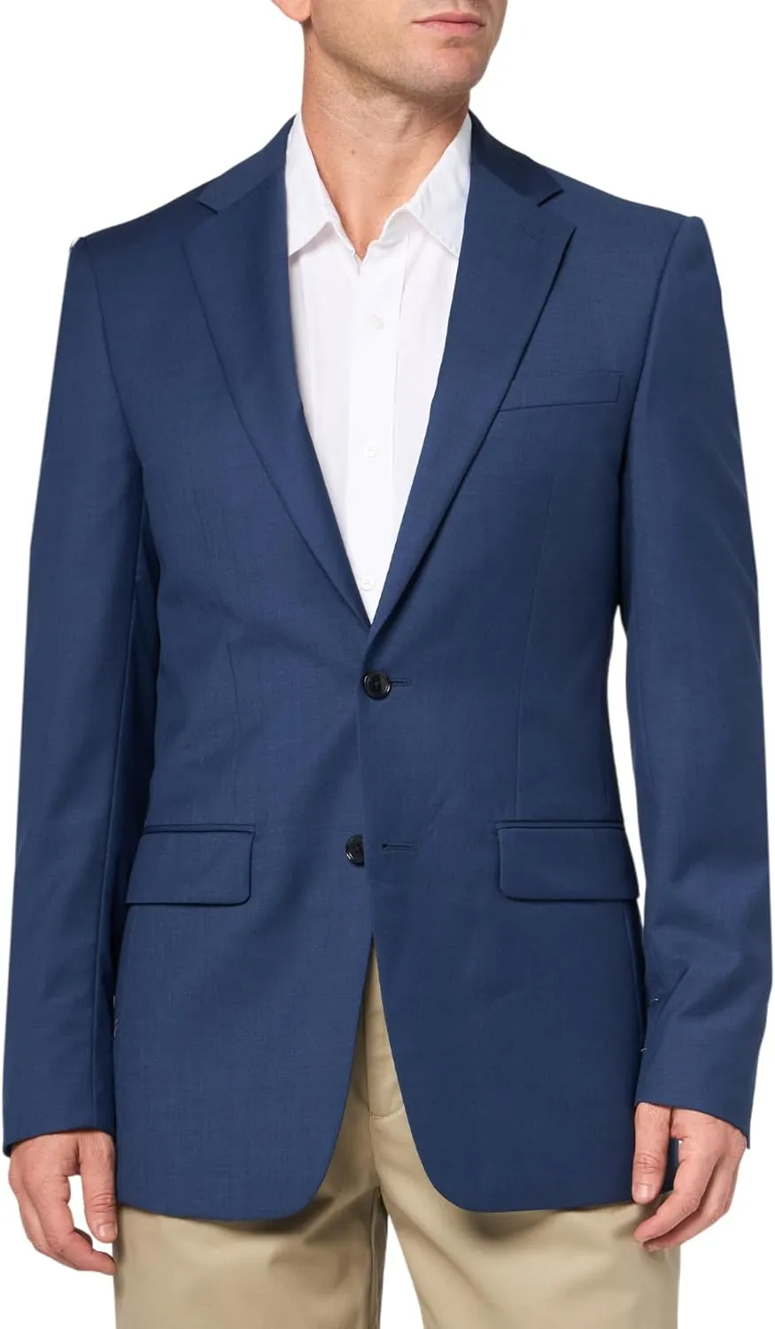 Calvin Klein Men's Slim Fit Suit Separates | Wool Jacket & Pants for Customized Sizing | Tailored Mens Suit with Notched Lapel, Button Closure & Welt Pockets | Versatile Suits for Men