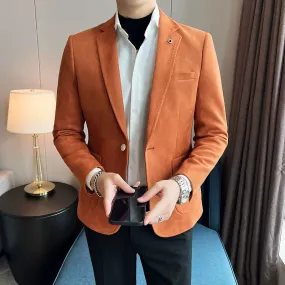 Classic Velvet Solid Slim Fit Blazer