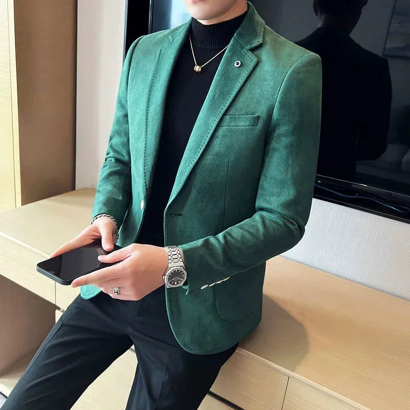 Classic Velvet Solid Slim Fit Blazer