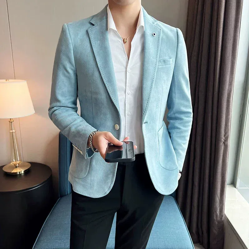 Classic Velvet Solid Slim Fit Blazer