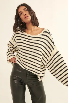 Cream   Black Mason Striped Sweater