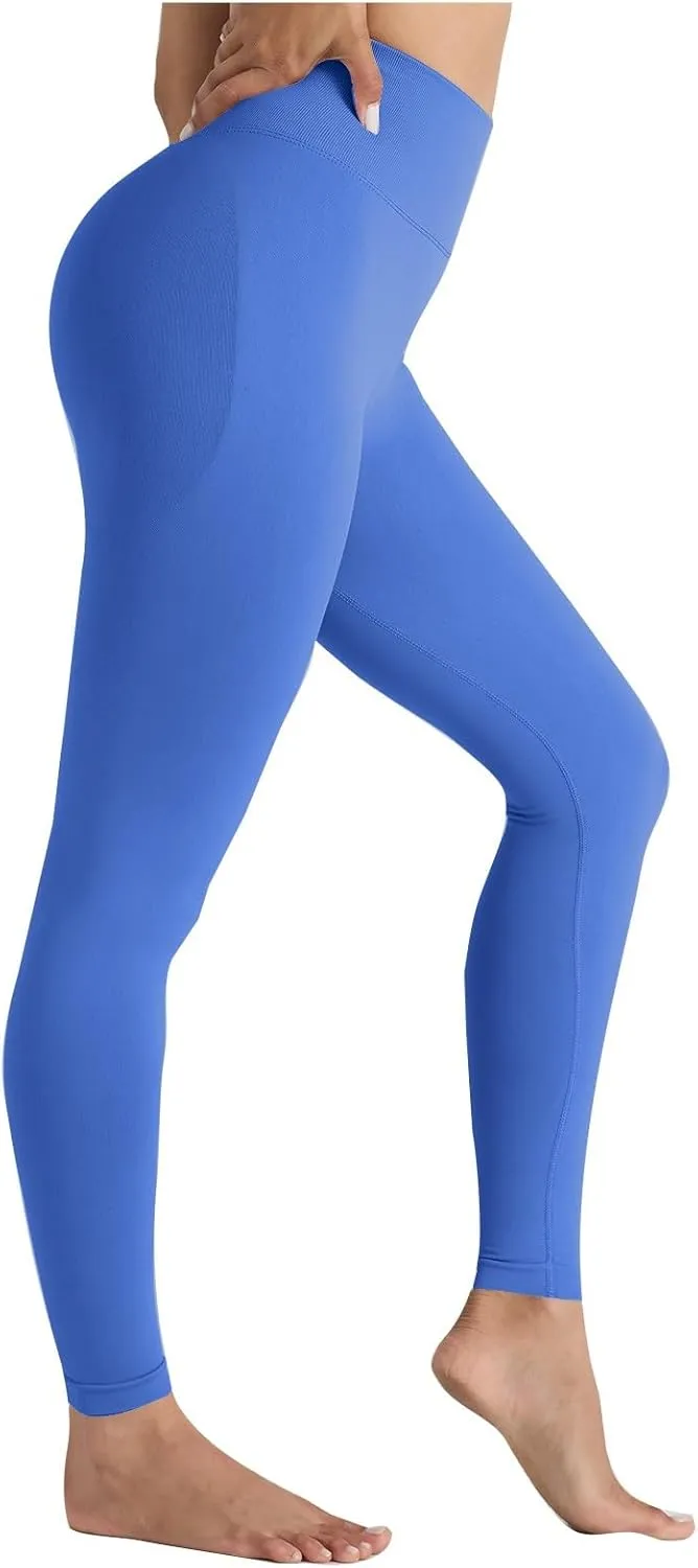 DASAYO Women's Leggings High Waist Tummy Control Scrunch Butt Lifting Exercise Leggings Seamless Stretchy Workout Yoga Pants