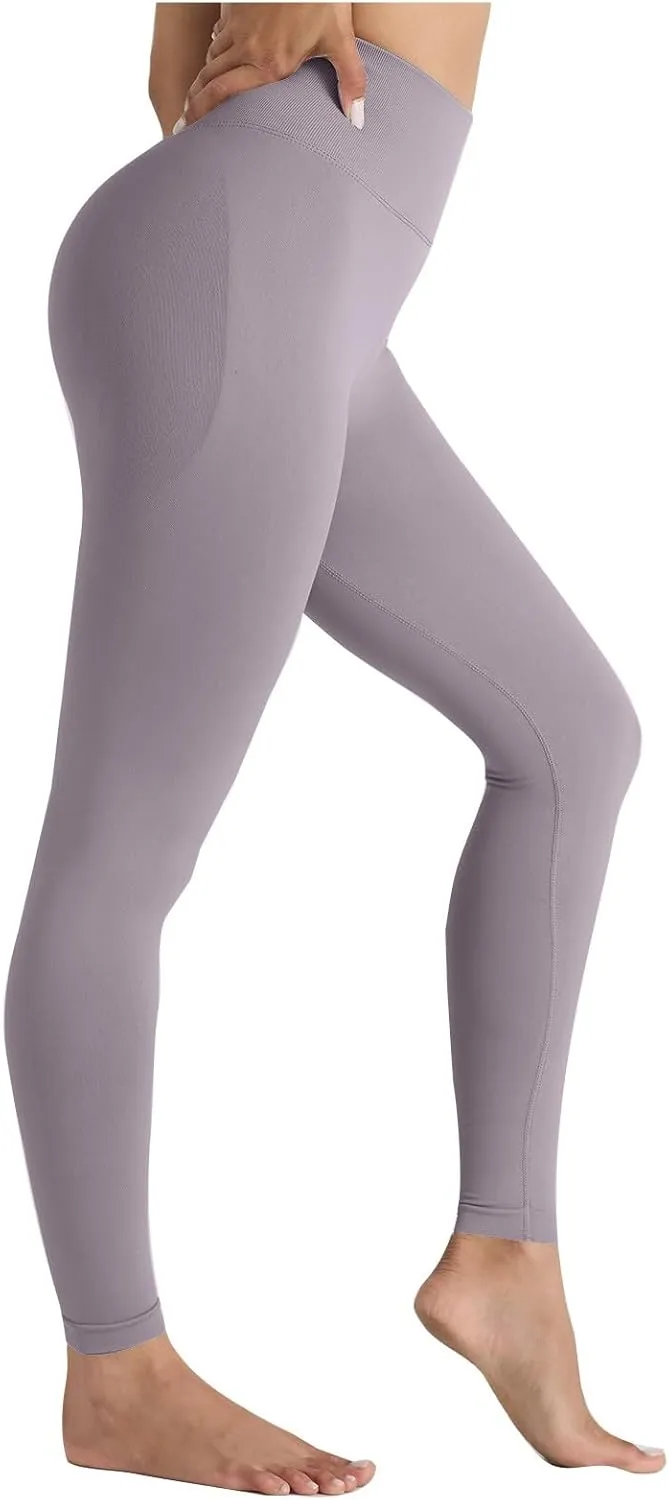 DASAYO Women's Leggings High Waist Tummy Control Scrunch Butt Lifting Exercise Leggings Seamless Stretchy Workout Yoga Pants