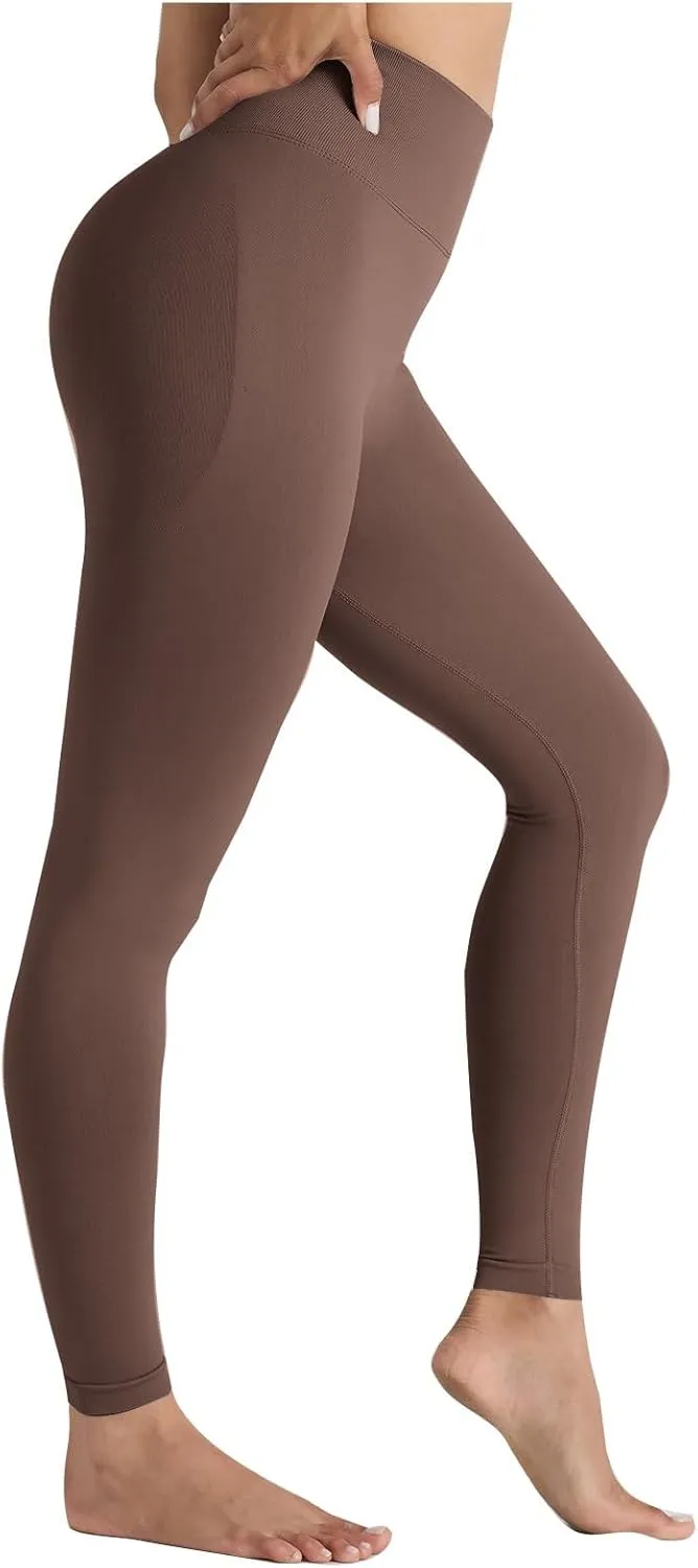 DASAYO Women's Leggings High Waist Tummy Control Scrunch Butt Lifting Exercise Leggings Seamless Stretchy Workout Yoga Pants