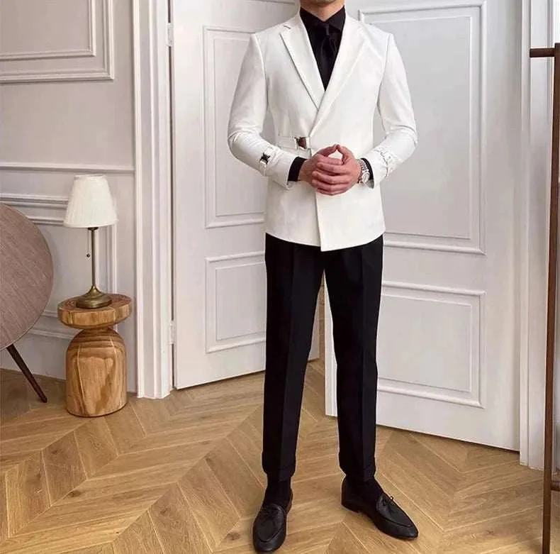Elegant slim fit suit jacket