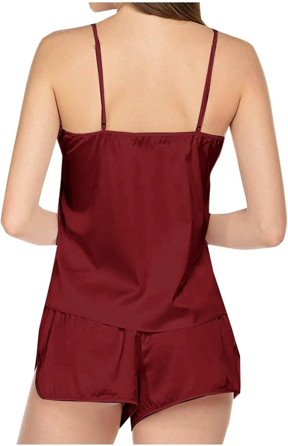 Fall Clothing Pajamas Set V Neck Lace Camisole Undershirt Sleeveless Shorts Women's Trendy Outfits For Women 2024