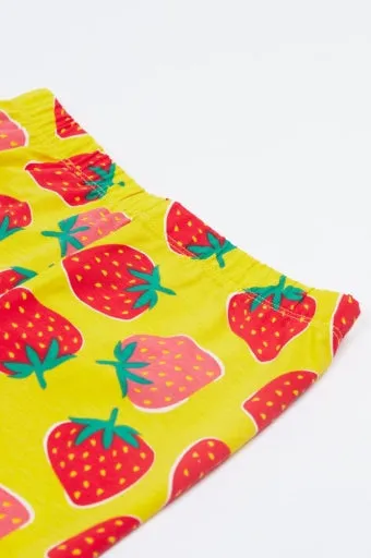 Frugi Libby Printed Leggings - Strawberry Patch
