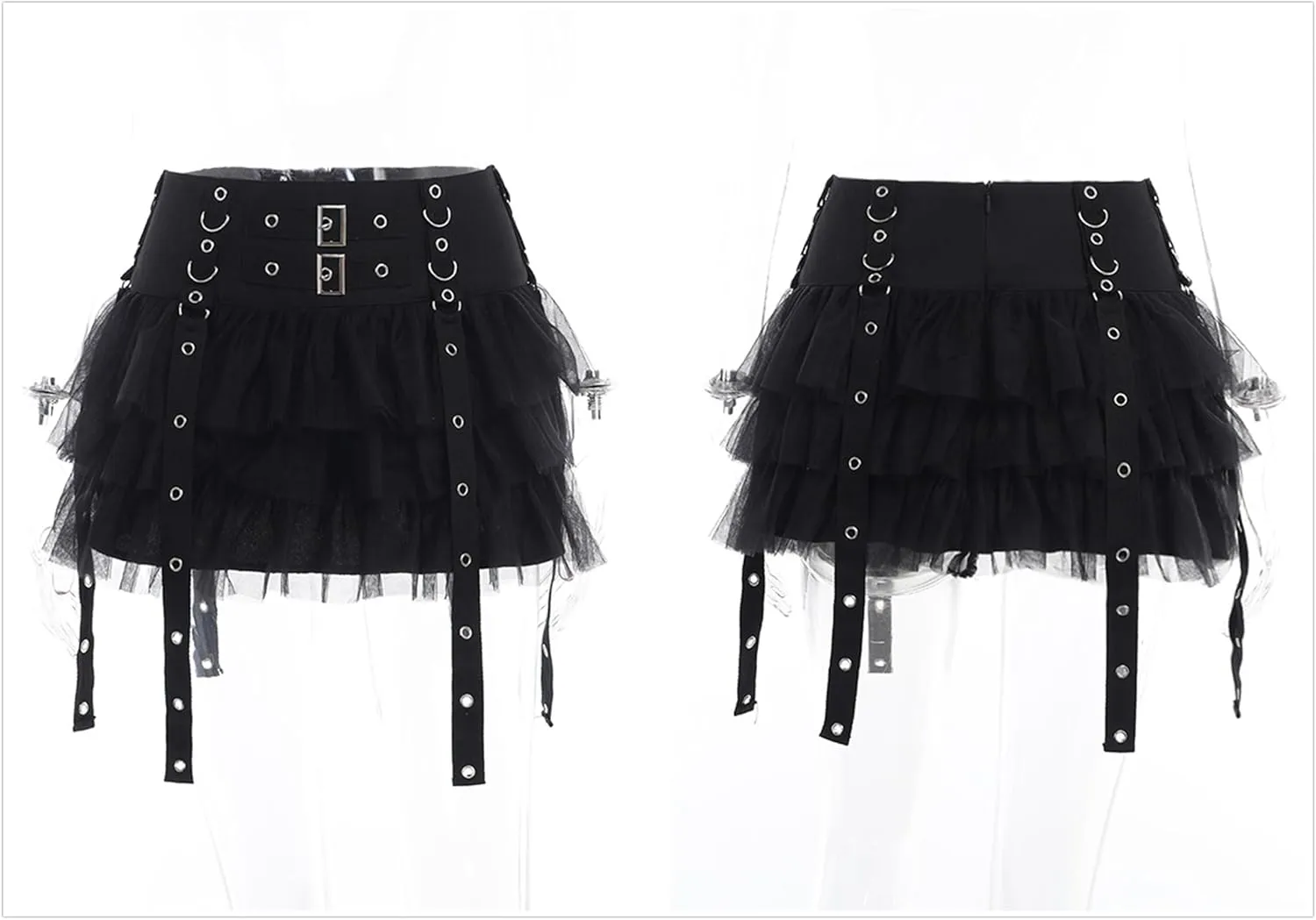 Goth Skirt Women Punk Emo Y2K Harajuku Preppy Vintage Rave Grunge Alt
