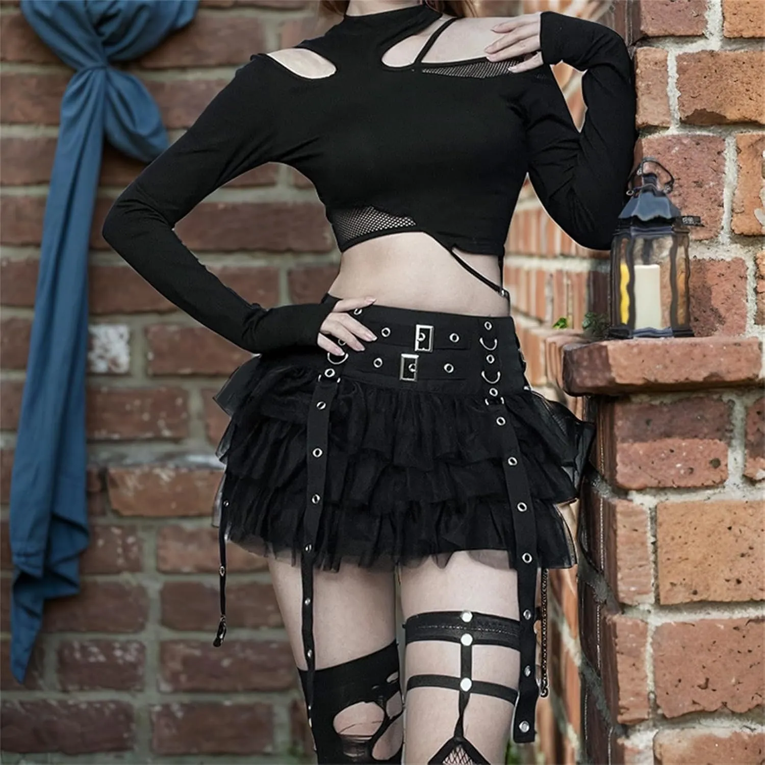 Goth Skirt Women Punk Emo Y2K Harajuku Preppy Vintage Rave Grunge Alt