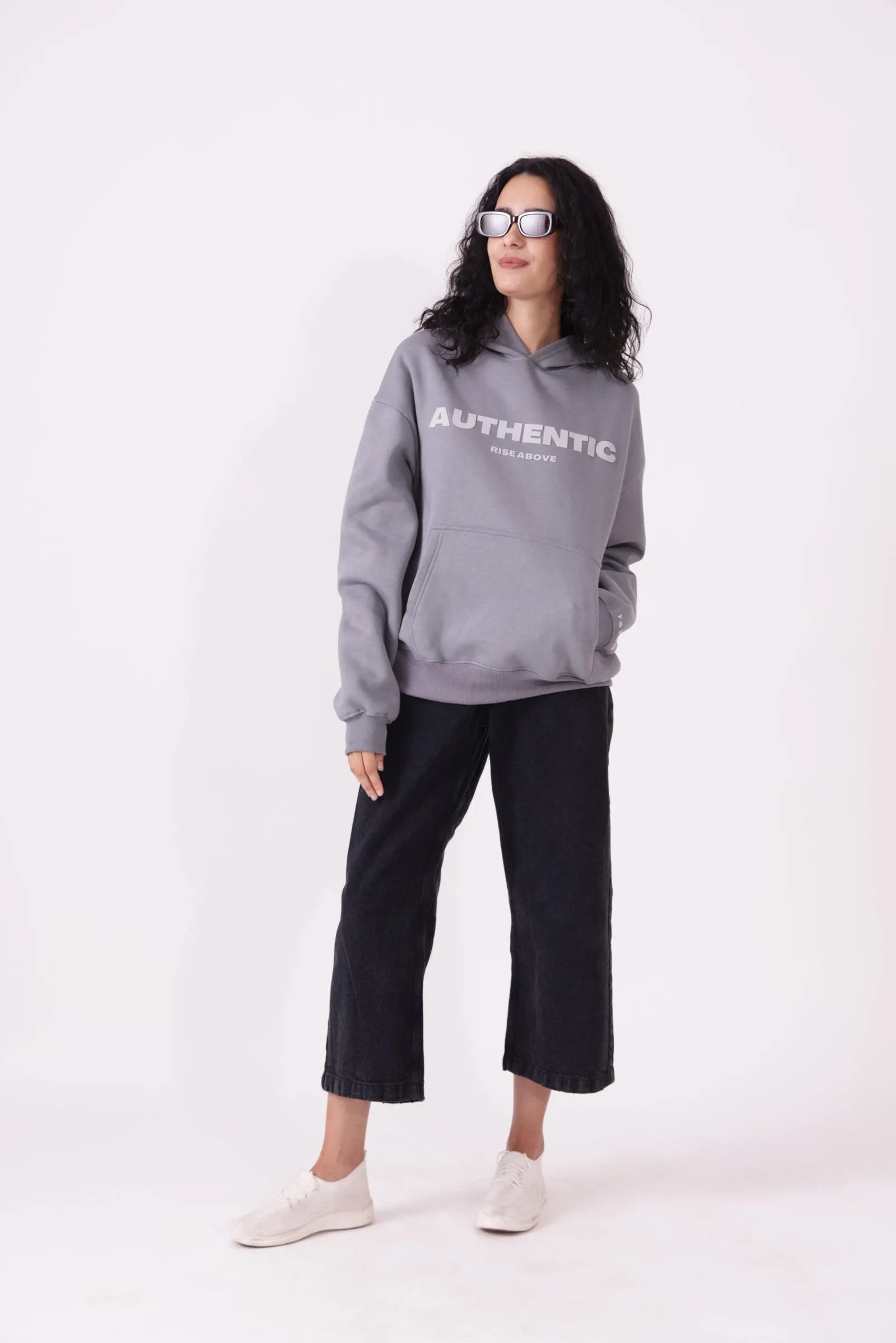 Grey Oversized Hoodie for Women