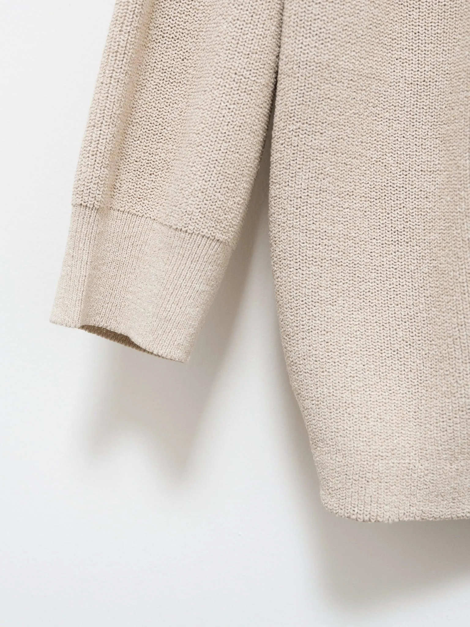 Hanji Paper Relaxed Cardigan - Beige