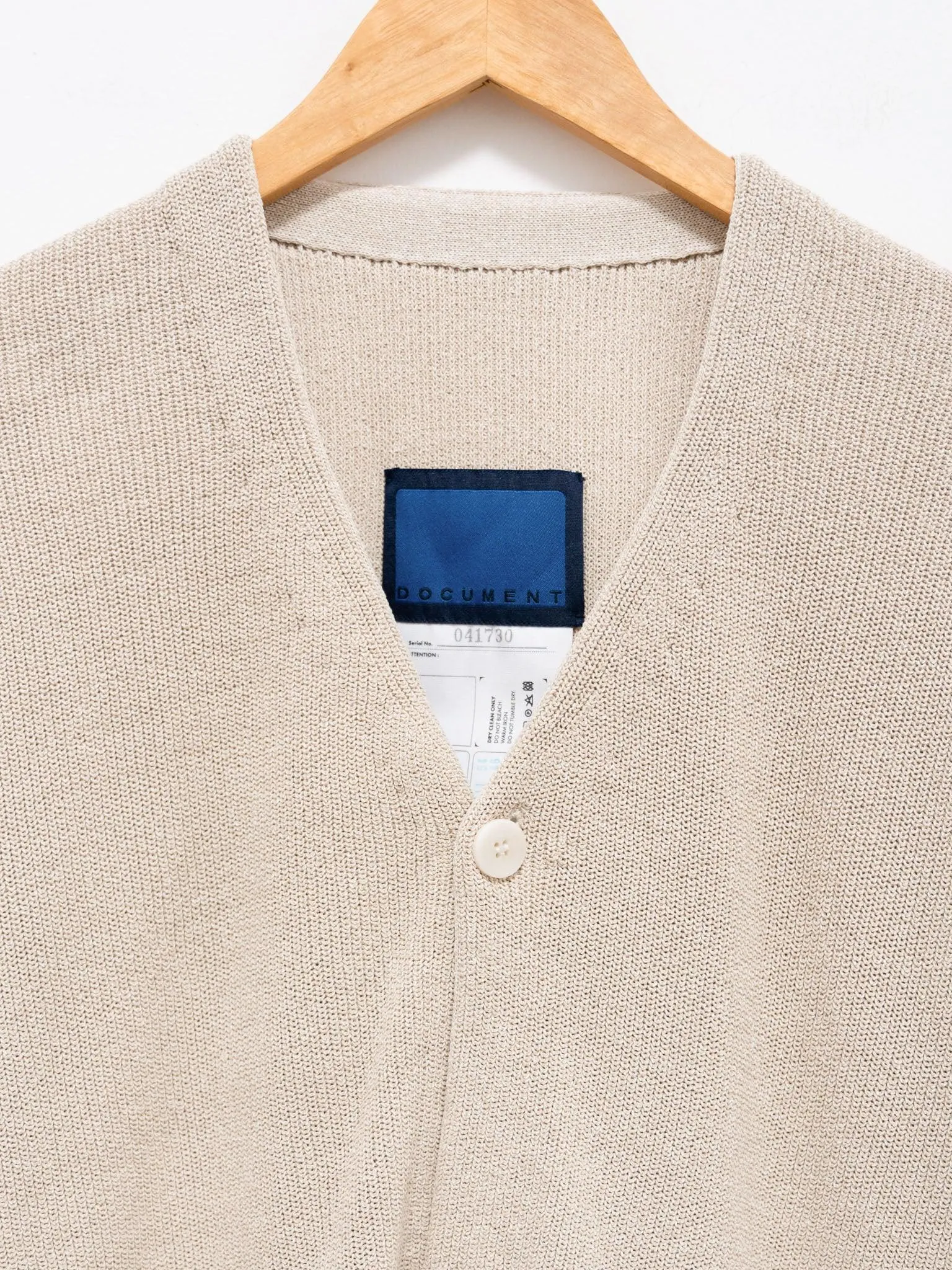 Hanji Paper Relaxed Cardigan - Beige