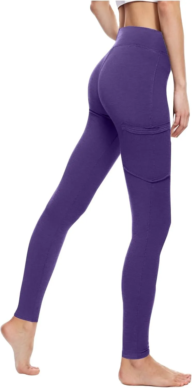 Leggings for Women Tummy Control Workout Tight Pants with Pockets Sport Active High Waist Stretchy Leggings