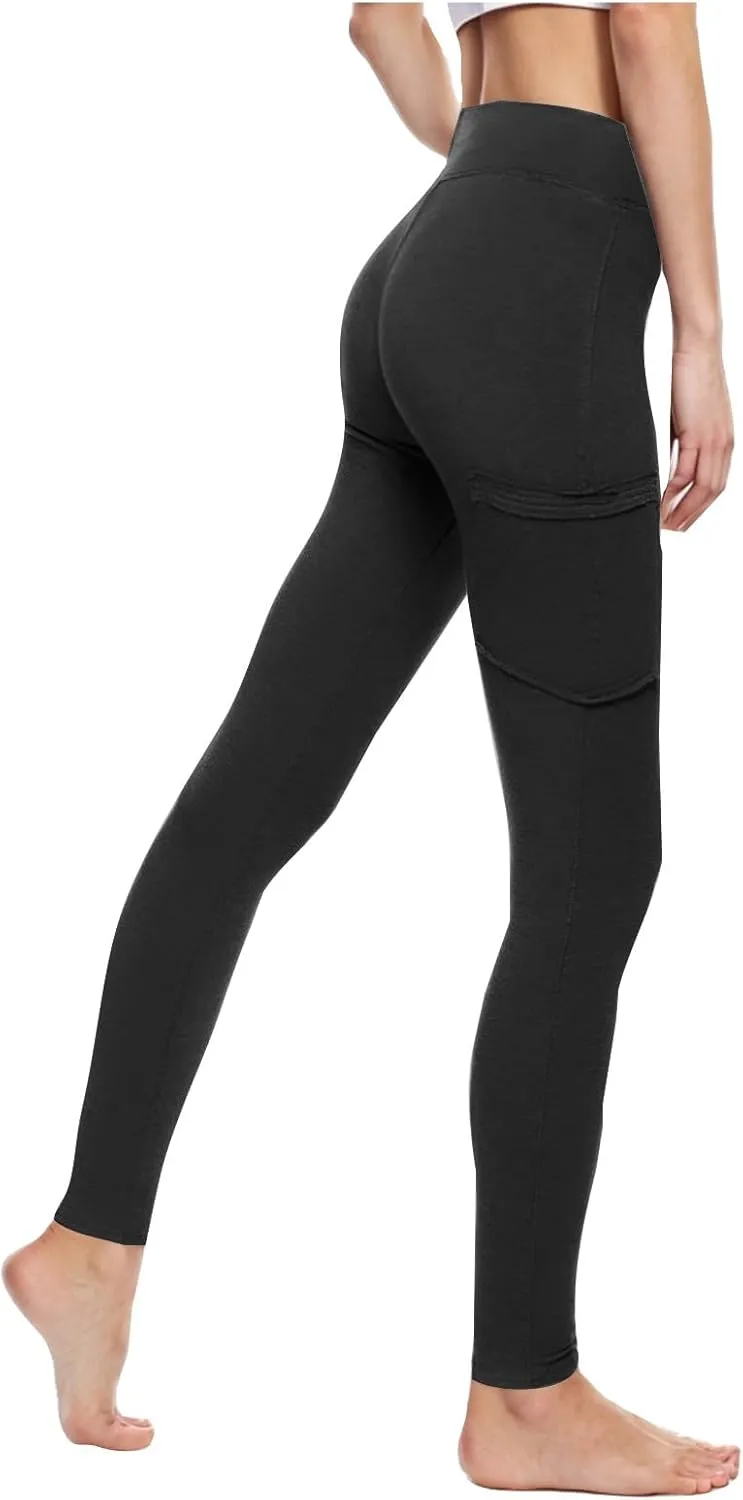 Leggings for Women Tummy Control Workout Tight Pants with Pockets Sport Active High Waist Stretchy Leggings