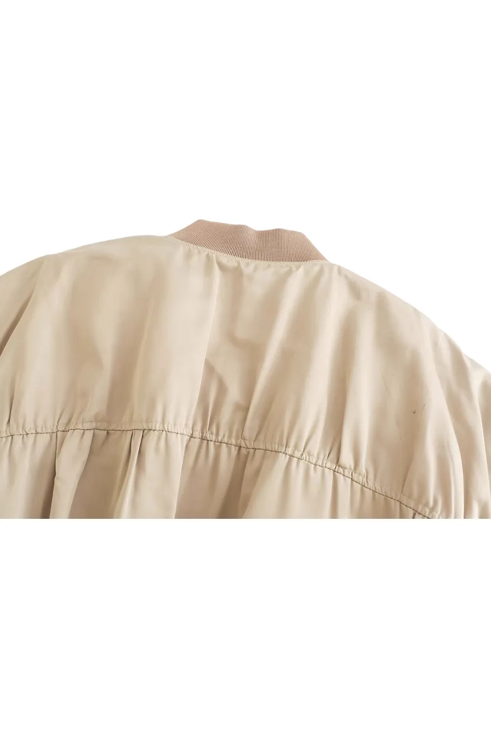 'Leigh' Minimalist Satin-Texture Short Jacket