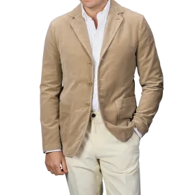 Light Beige Cotton Velvet Isaac Blazer