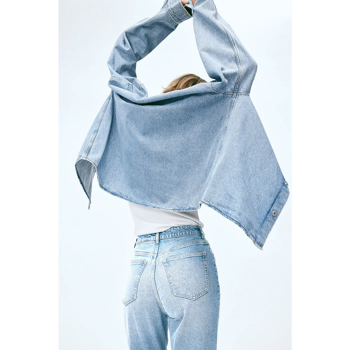 Light Blue Mom Ripped Jeans