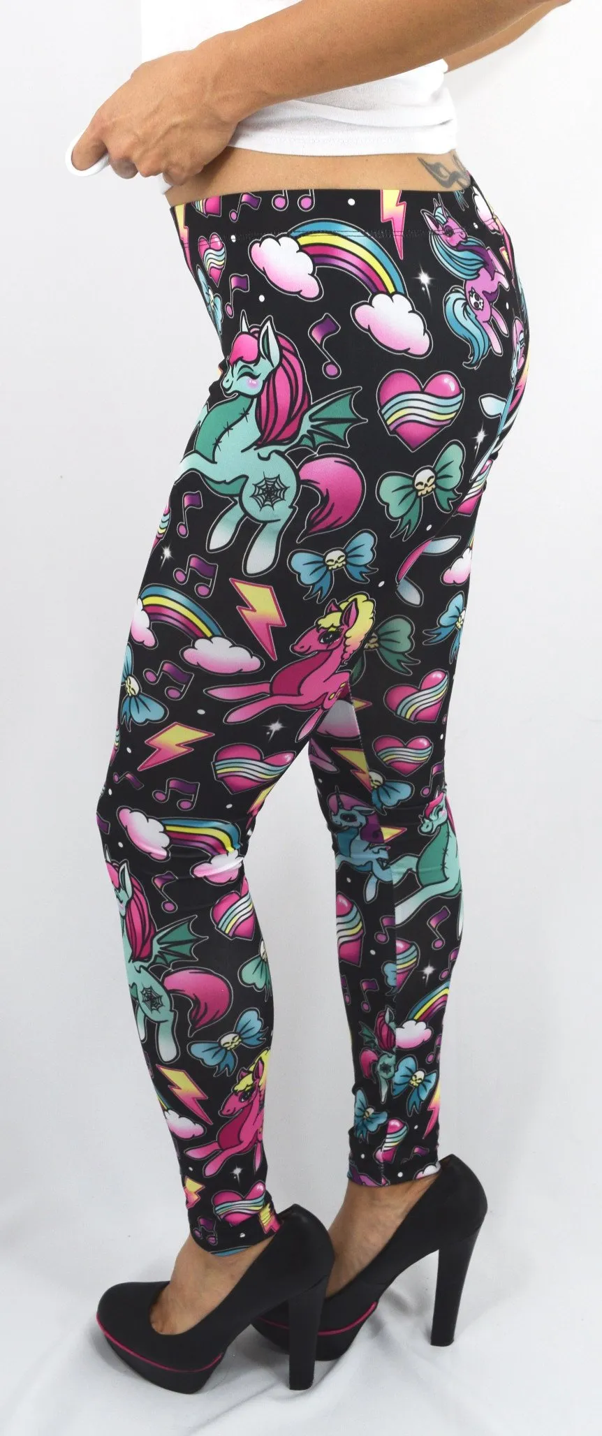 Liquor Brand Punk Lolita Magical Unicorn Leggings