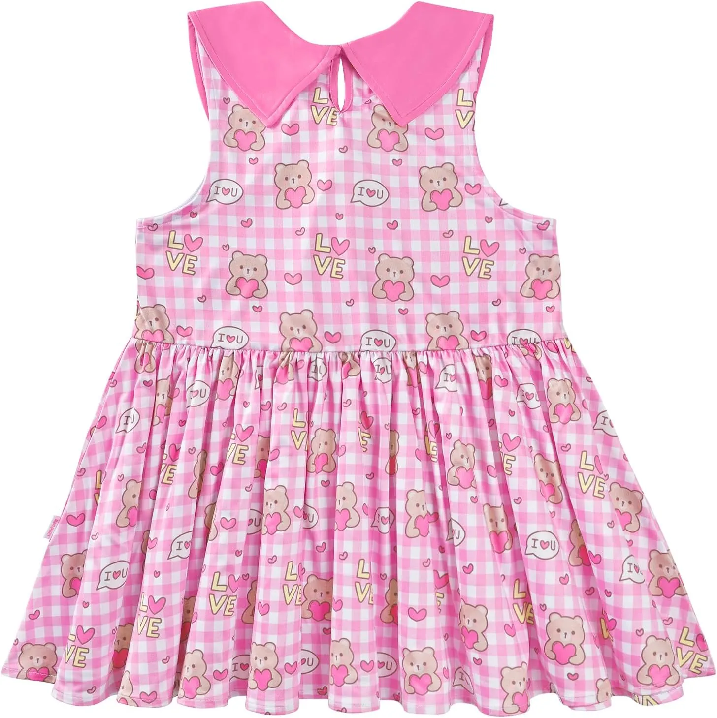 Littleforbig Women’s Kawaii Sleeveless Blouse Babydoll Peplum Top - Beary Cute
