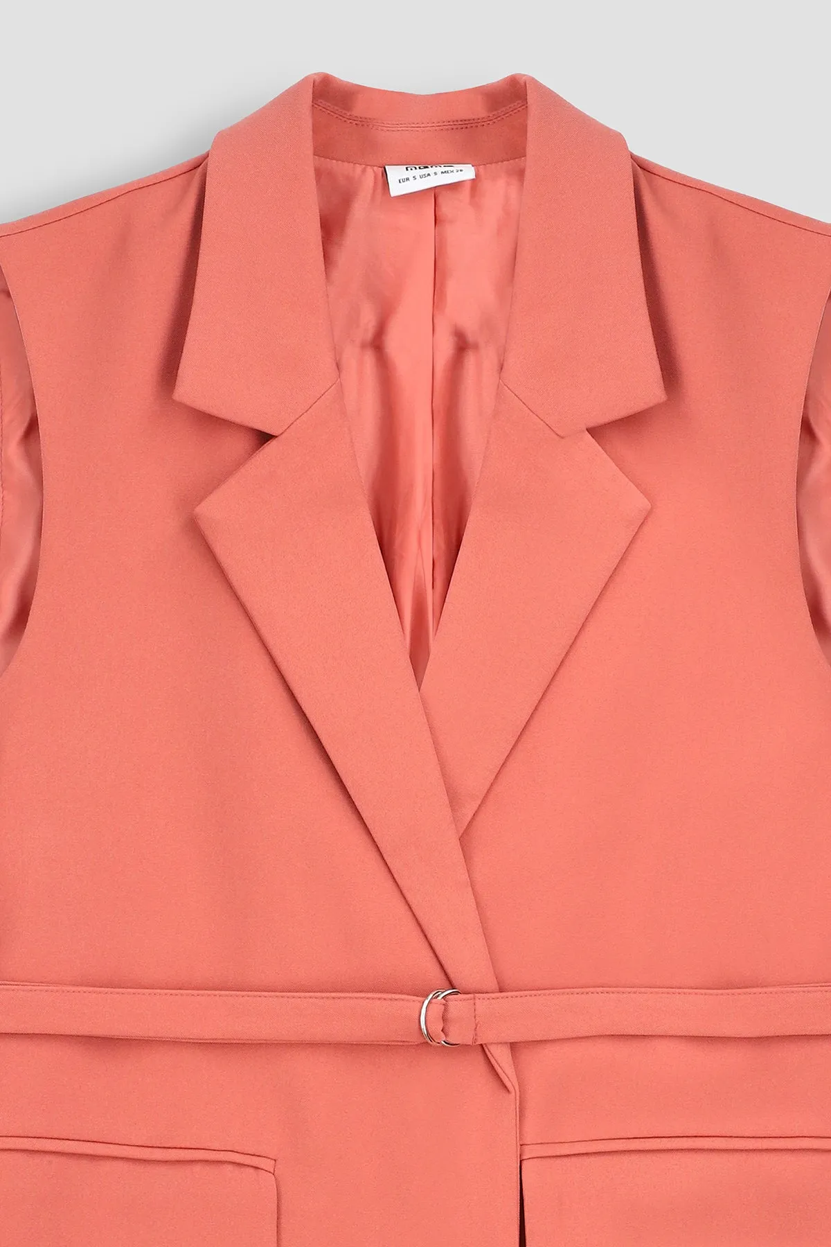 Long Vest Coat For Women - PINK