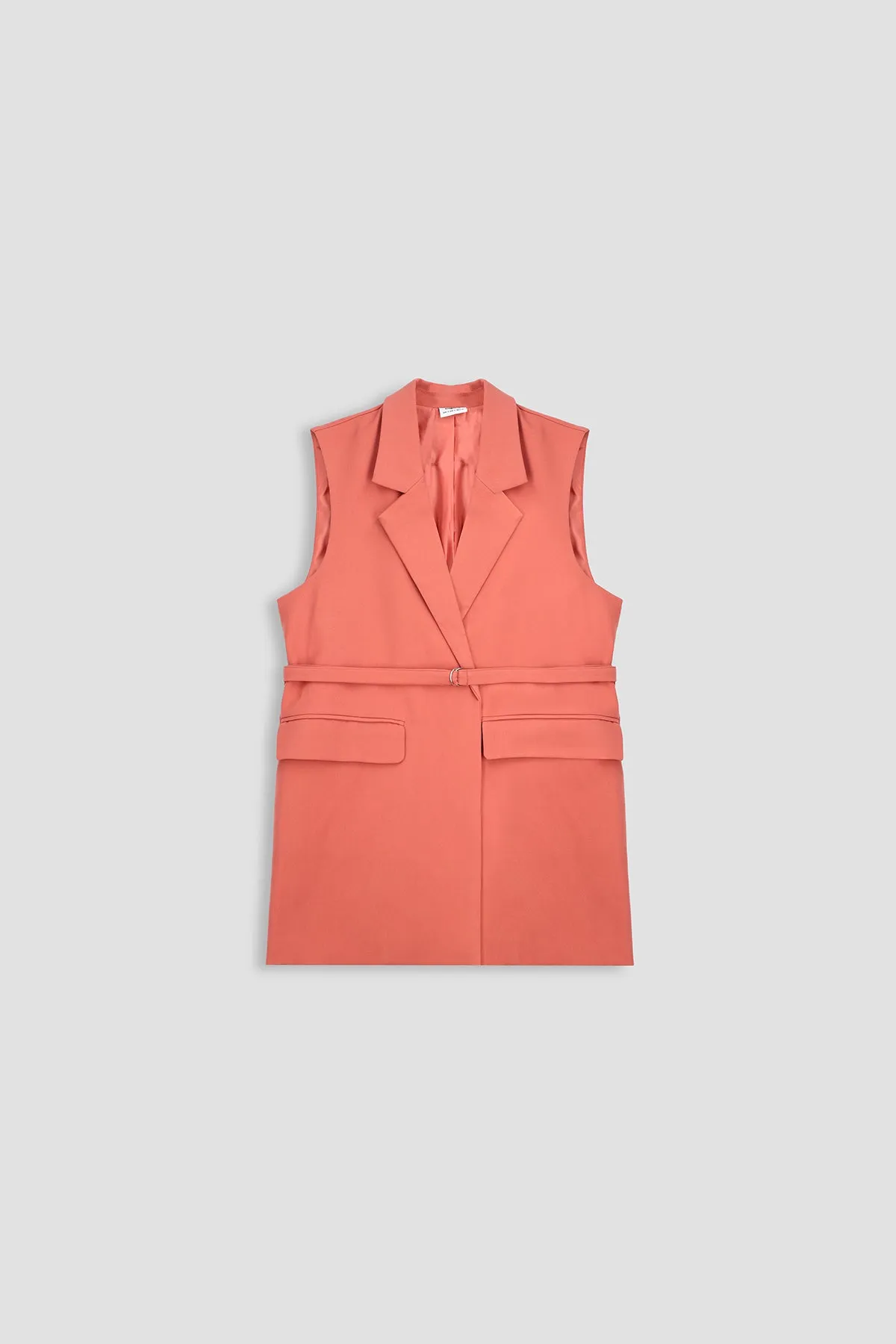 Long Vest Coat For Women - PINK