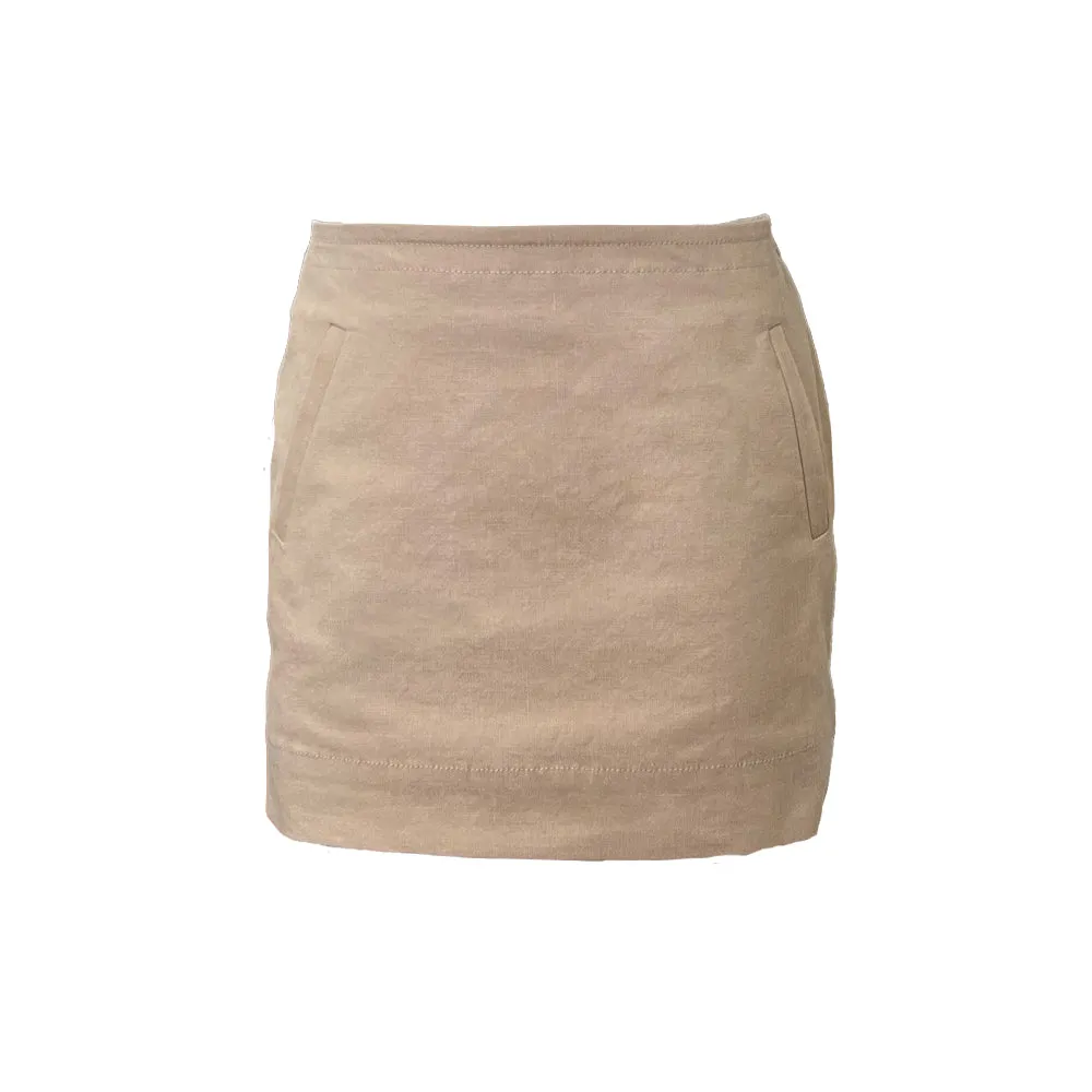 Low-rise mini skirt