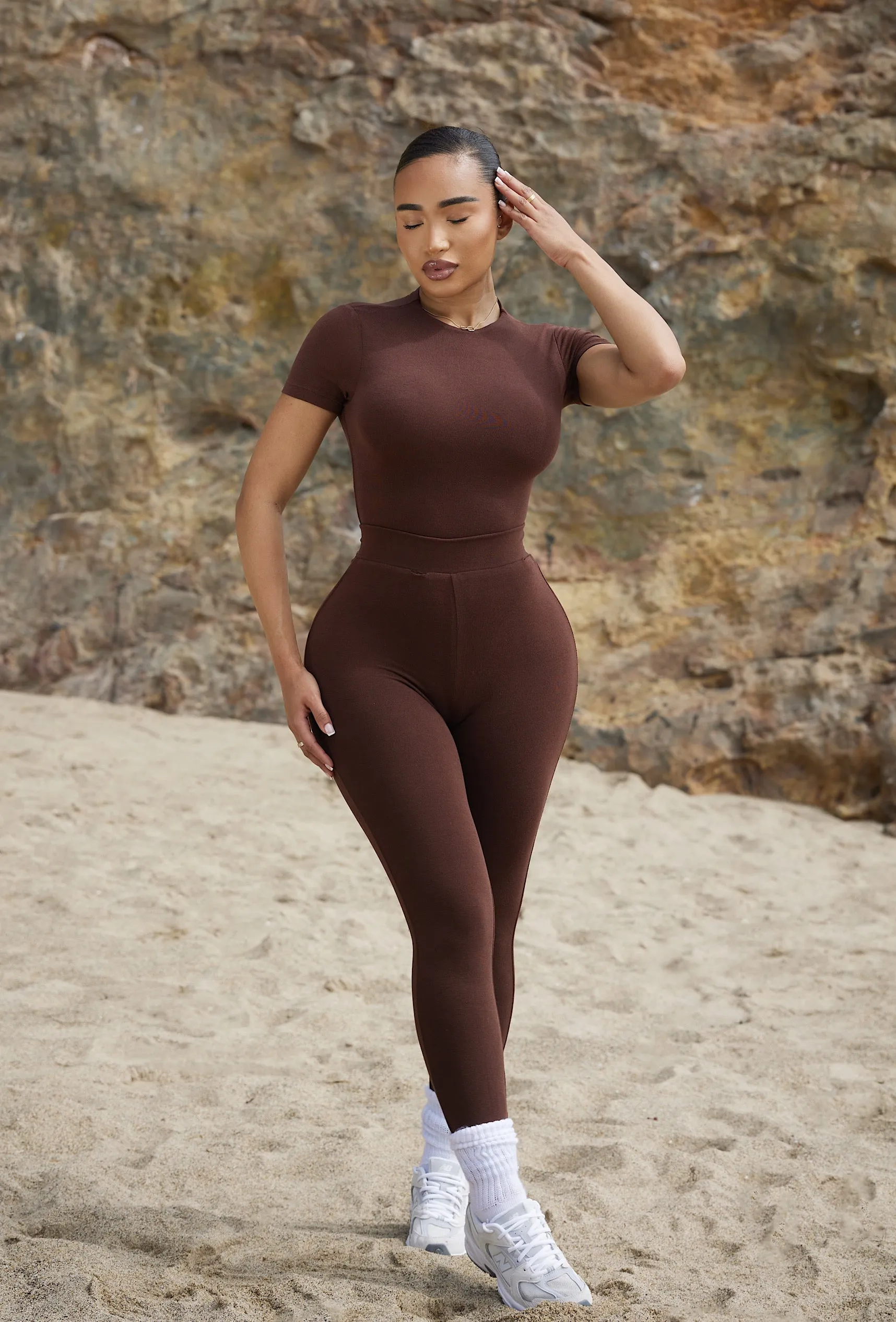 Matte Basix Sculpt Leggings - Chocolate