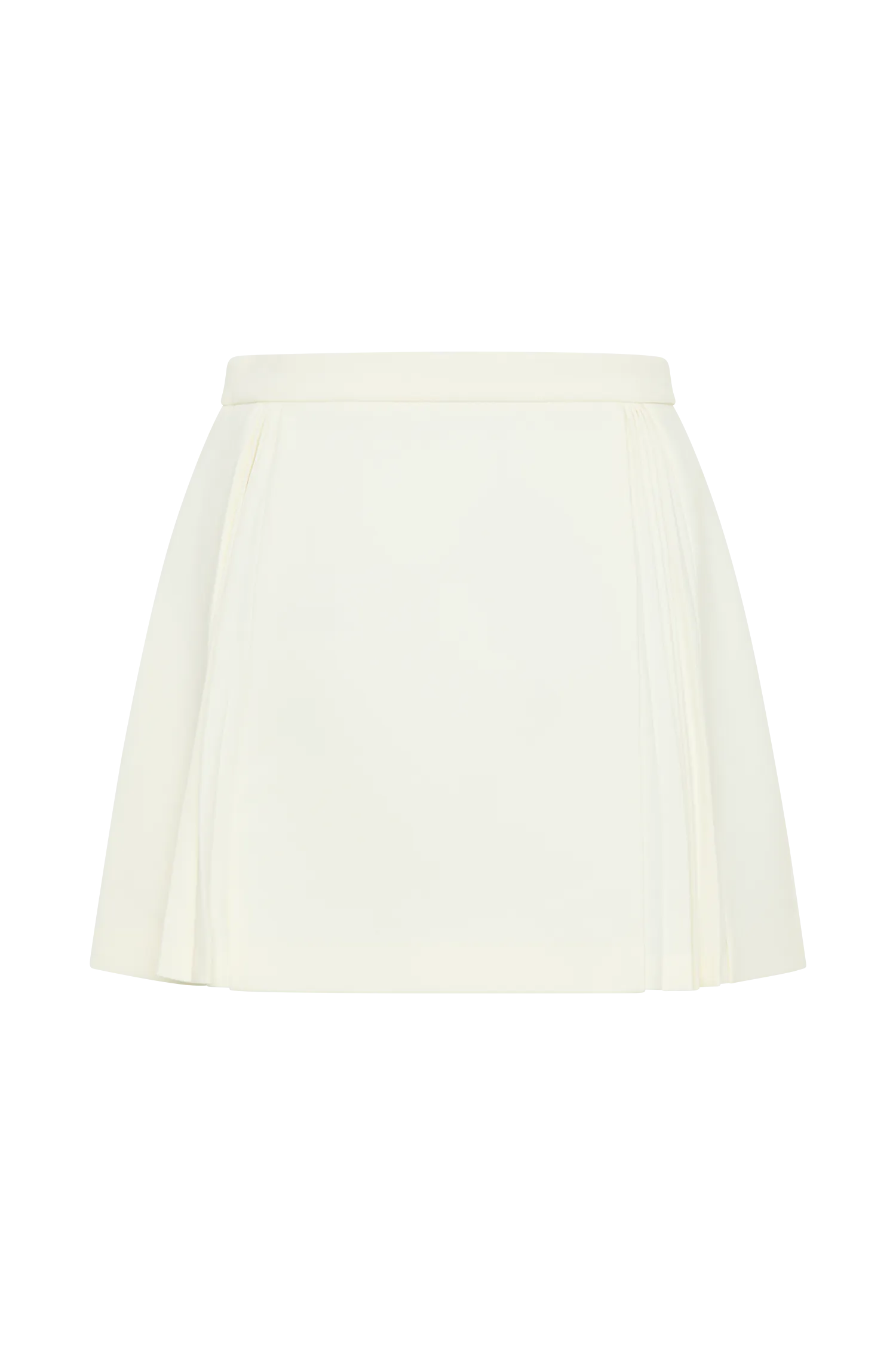 Melinda Mini Skirt With Pleats - Ivory