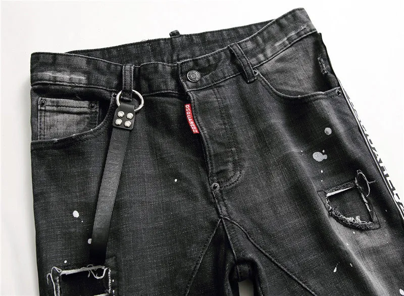 Men's Autumn Skinny Ripped Jeans