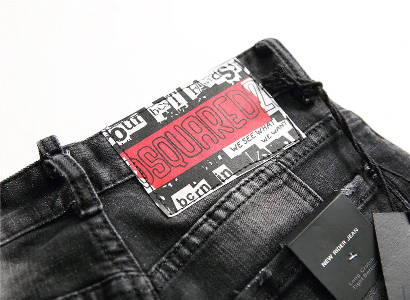 Men's Autumn Skinny Ripped Jeans