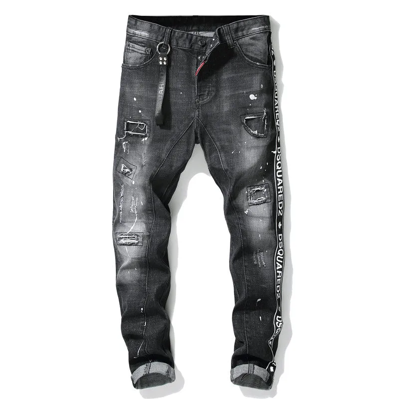 Men's Autumn Skinny Ripped Jeans