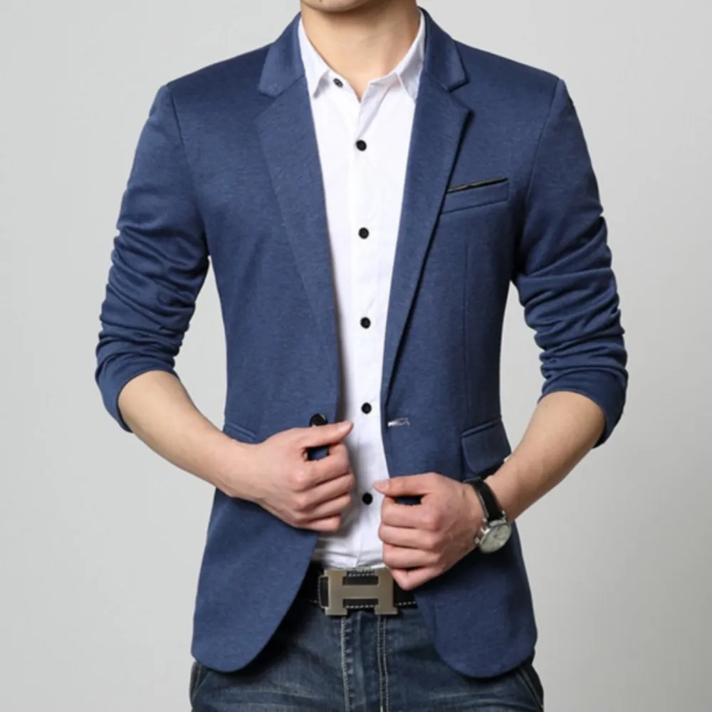 Mens Slim Fit Casual Blazer