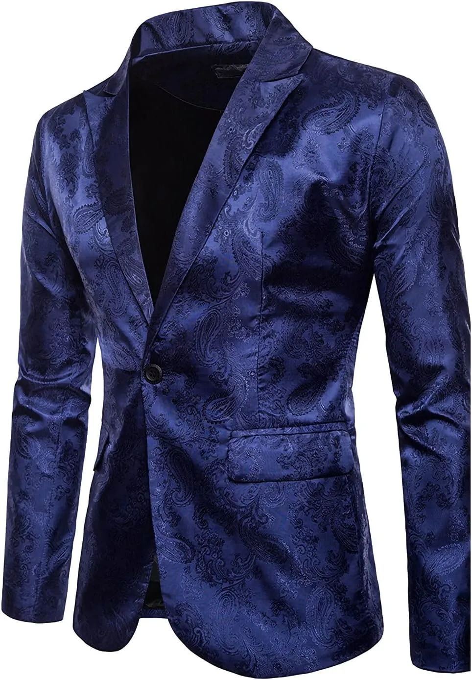 Men’s Suit 2-Piece Blazer Dress Business Tuxedo Slim Fit One Button Coat Jacket & Pants Set for Wedding Party