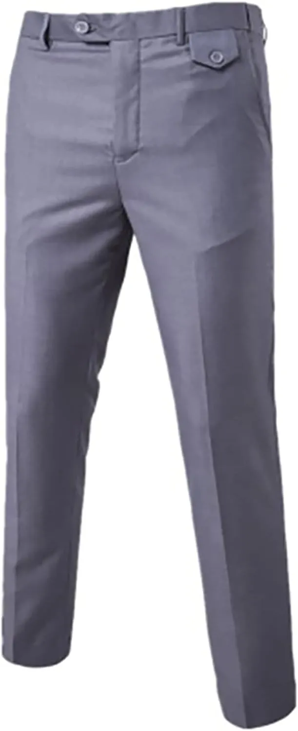 Men’s Suit 2-Piece Blazer Dress Business Tuxedo Slim Fit One Button Coat Jacket & Pants Set for Wedding Party