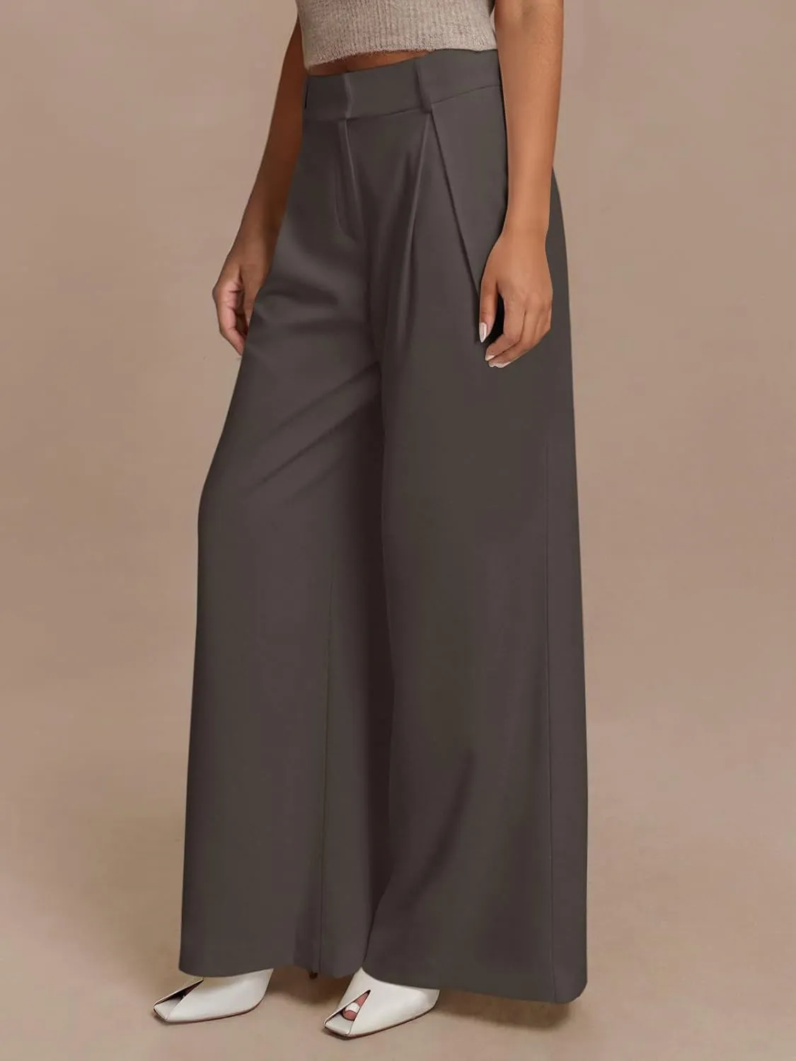 NIMIN High Waisted Dressy Pants for Women Straight Leg Business Casual Work Trousers Office Slacks with Pockets