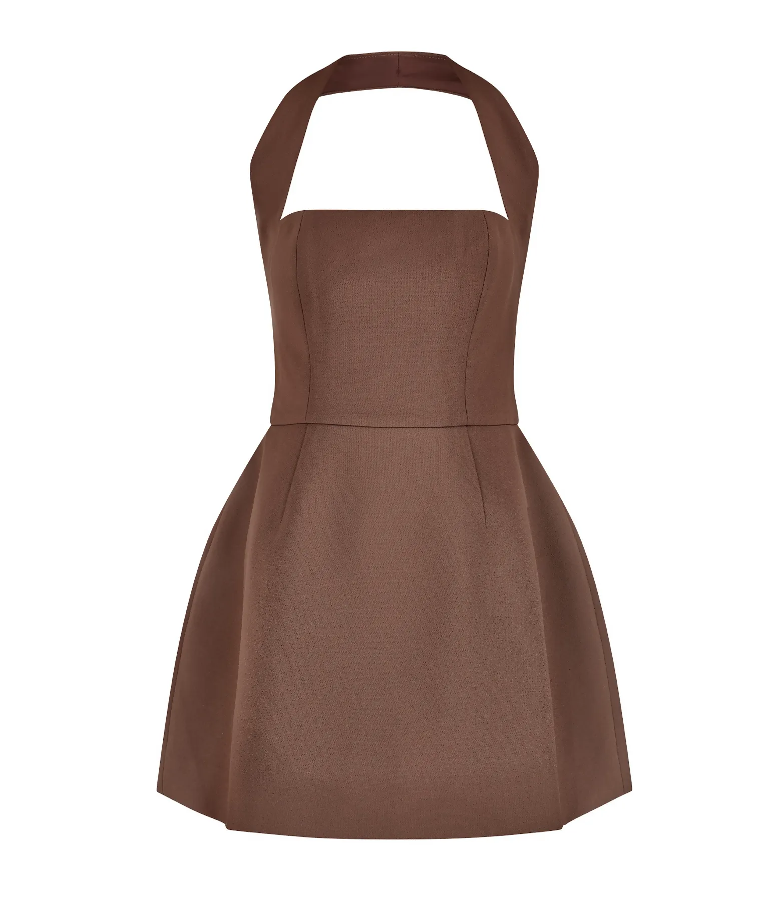 Odd Muse Structured Mini Dress Chocolate