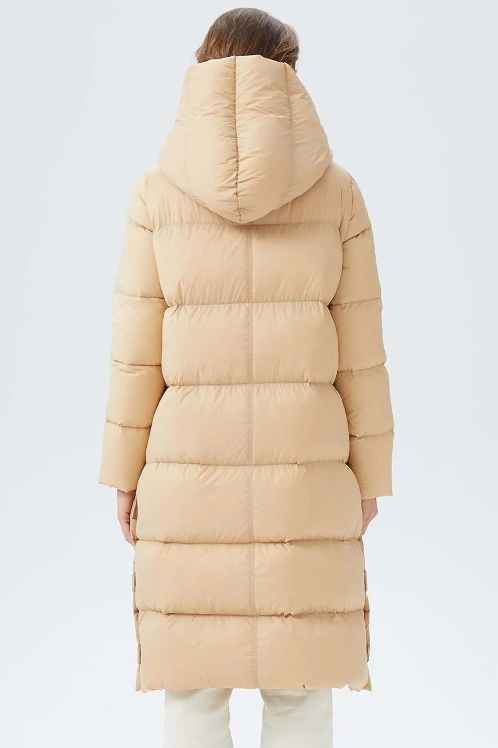 Orolay Women‘s Puffer Down Jacket Long Winter Coat with Warm Hood