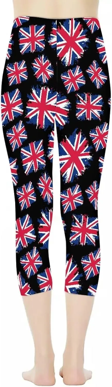 Poceacles Womens Capri Yoga Leggings, Butt Lift High Waisted Tummy Control Leggings Sports Workout Stretchy Yoga Pants