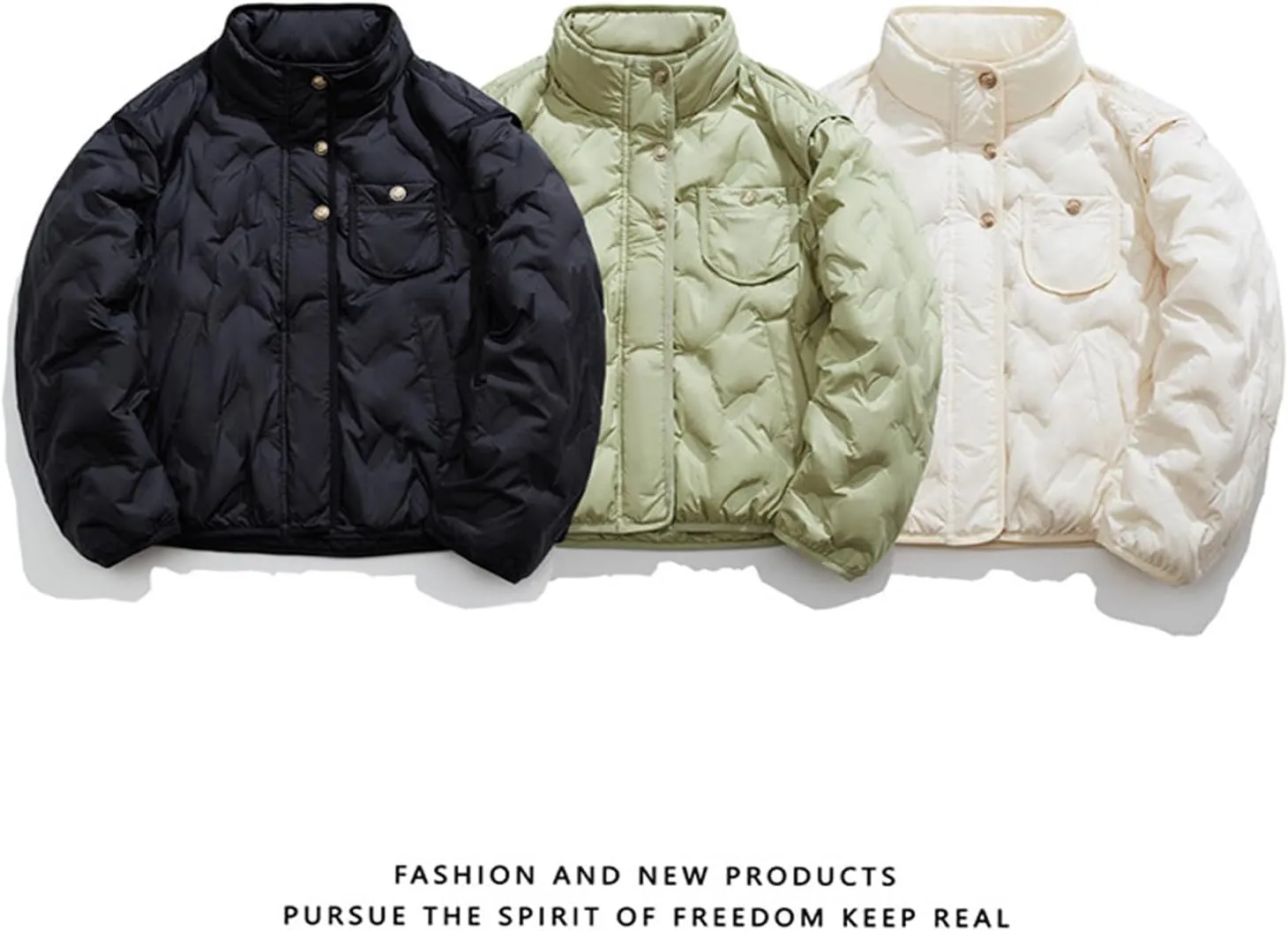 Puffer Jacket Women's Insulated Down Coat Fashionable Outdoor Short Style Stand-up Collar is Suitable for a Variety of Occasions