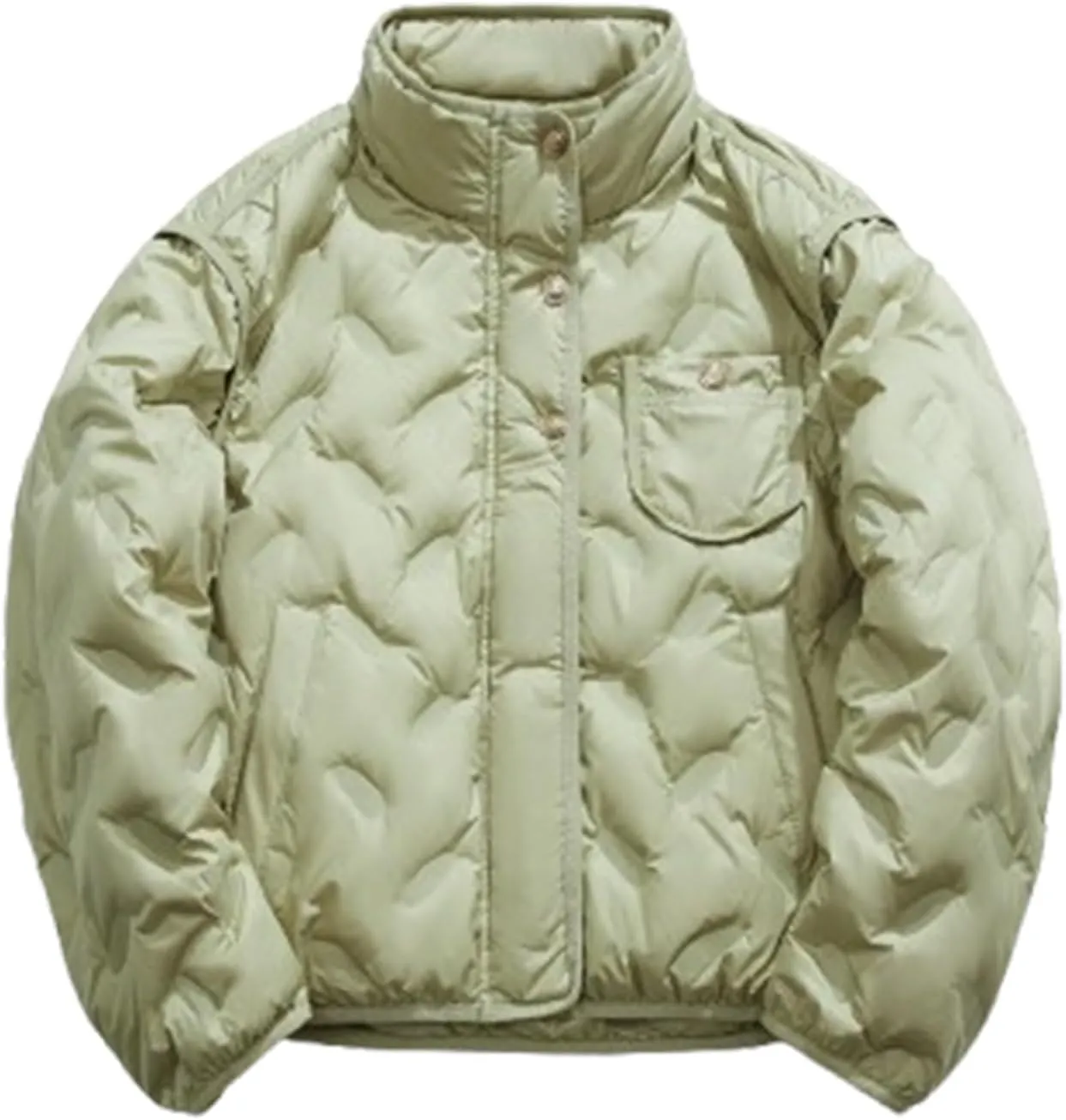 Puffer Jacket Women's Insulated Down Coat Fashionable Outdoor Short Style Stand-up Collar is Suitable for a Variety of Occasions