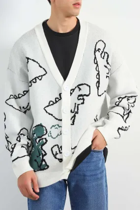 RELAXED GRAPHIC CARDIGAN