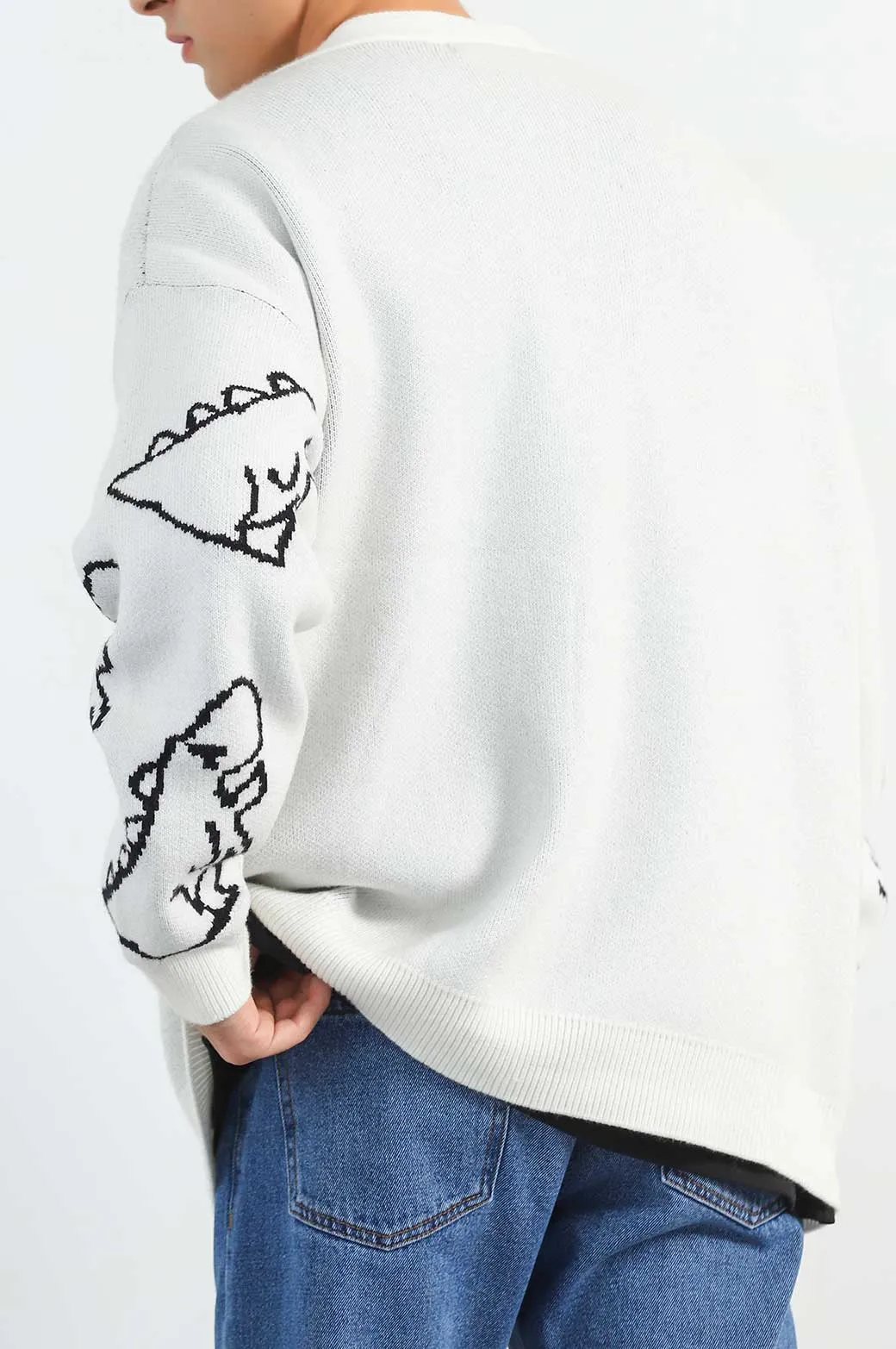 RELAXED GRAPHIC CARDIGAN